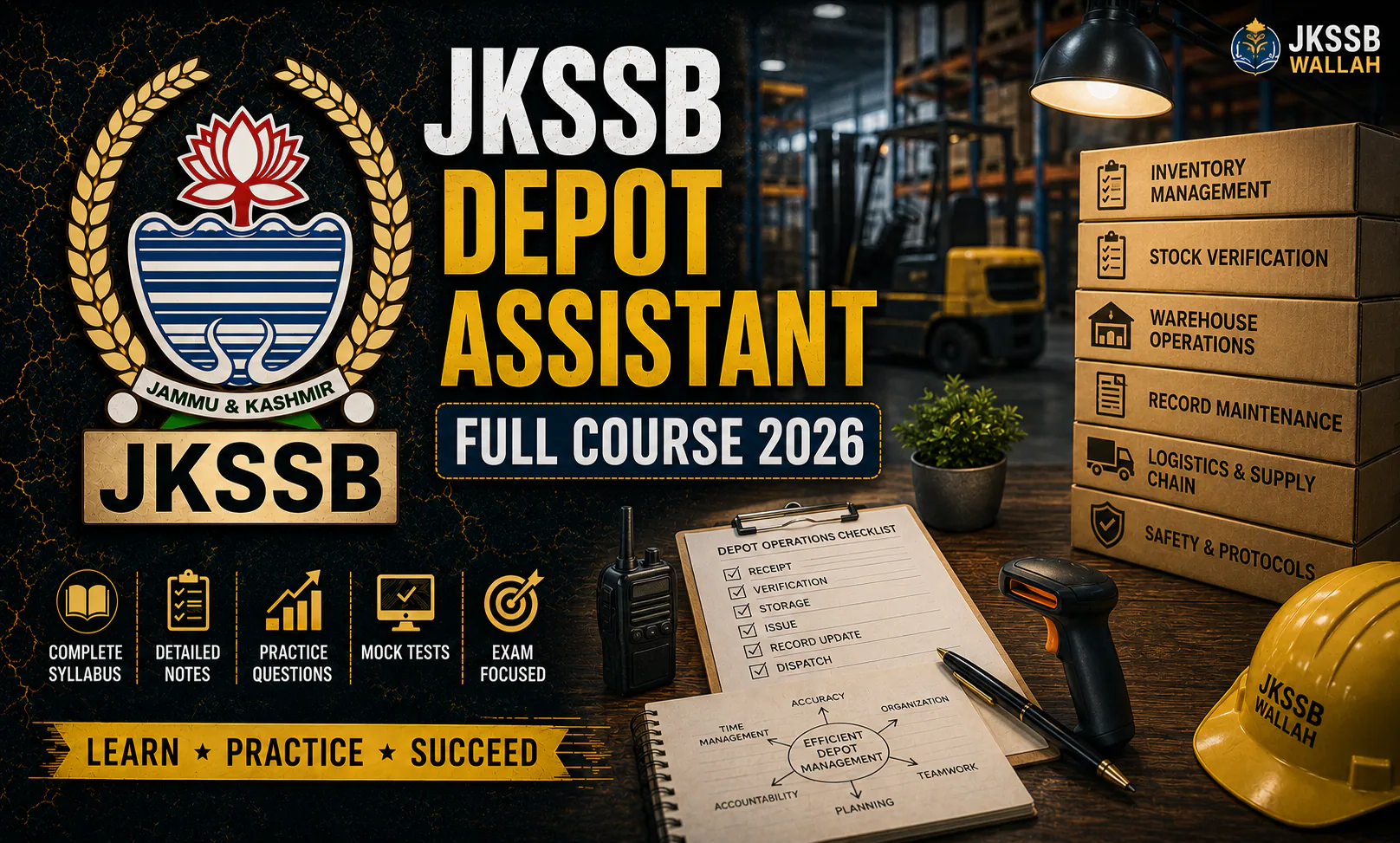 JKSSB Depot Assistant Full Course