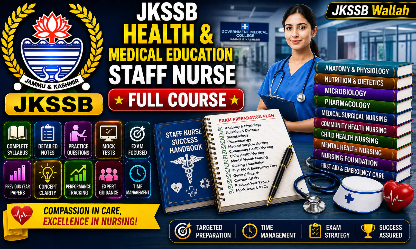 JKSSB Health & Medical Education Staff Nurse Full Course